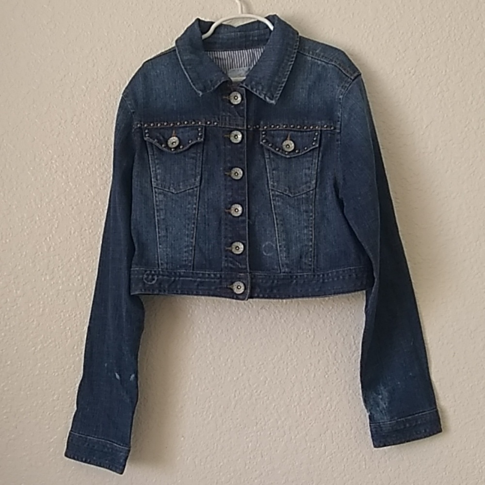 Girl's Justice Distressed Denim Jacket (14)